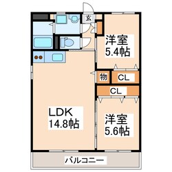 ボナールマンションの物件間取画像